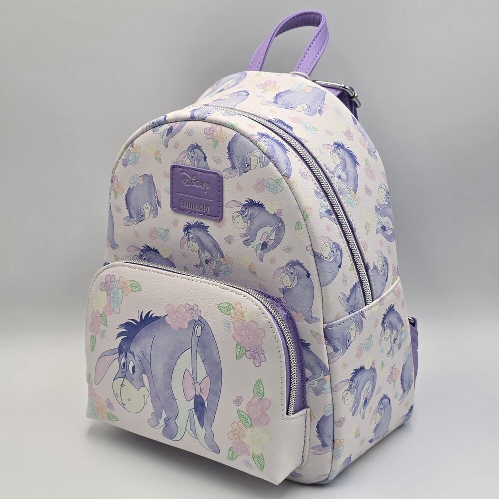 Loungefly Disney Winnie The Pooh Eeyore Floral Mini Backpack Set - Picture 4 of 12